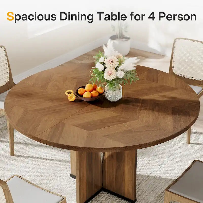 Table à manger ronde pour cuisine et salle à manger