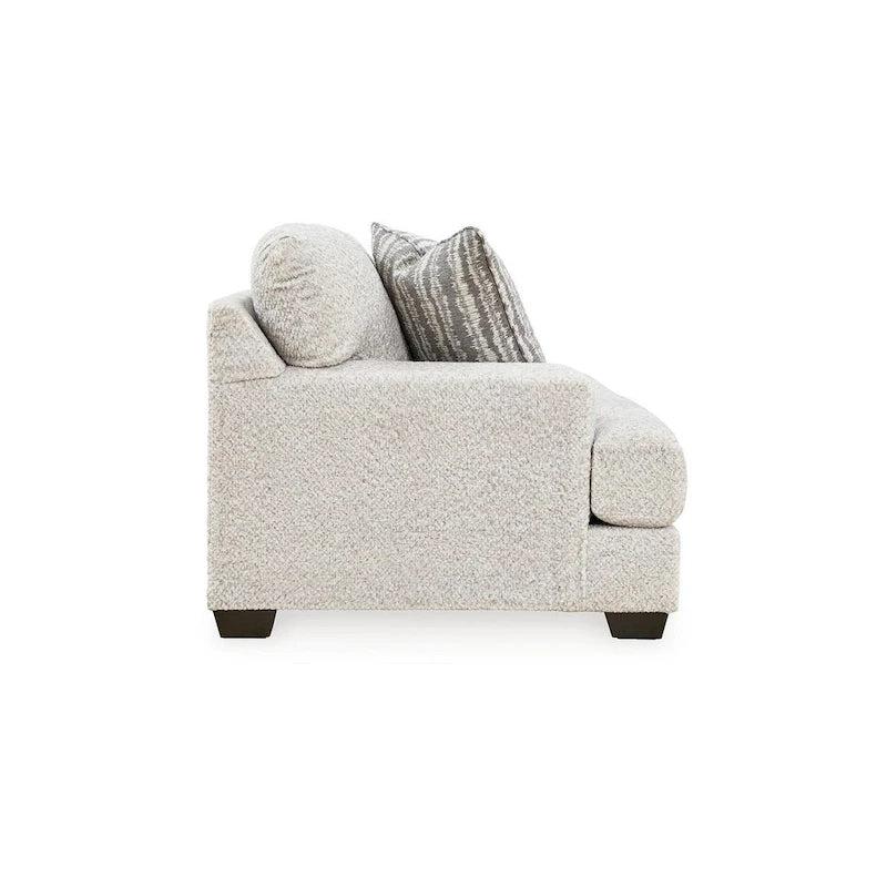 Causeuse avec 2 coussins décoratifs, polyester gris