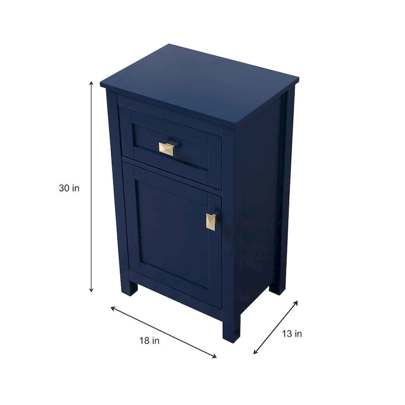 Meuble de rangement autoportant Indigo Home de 18 pouces pour salle de bain