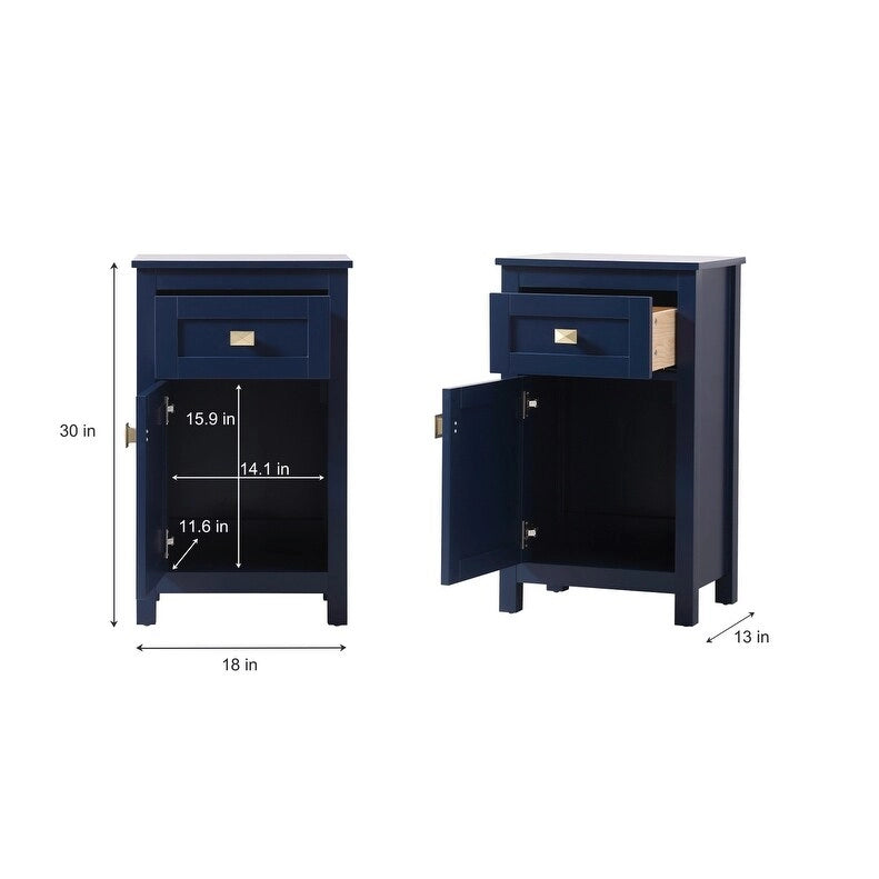 Meuble de rangement autoportant Indigo Home de 18 pouces pour salle de bain