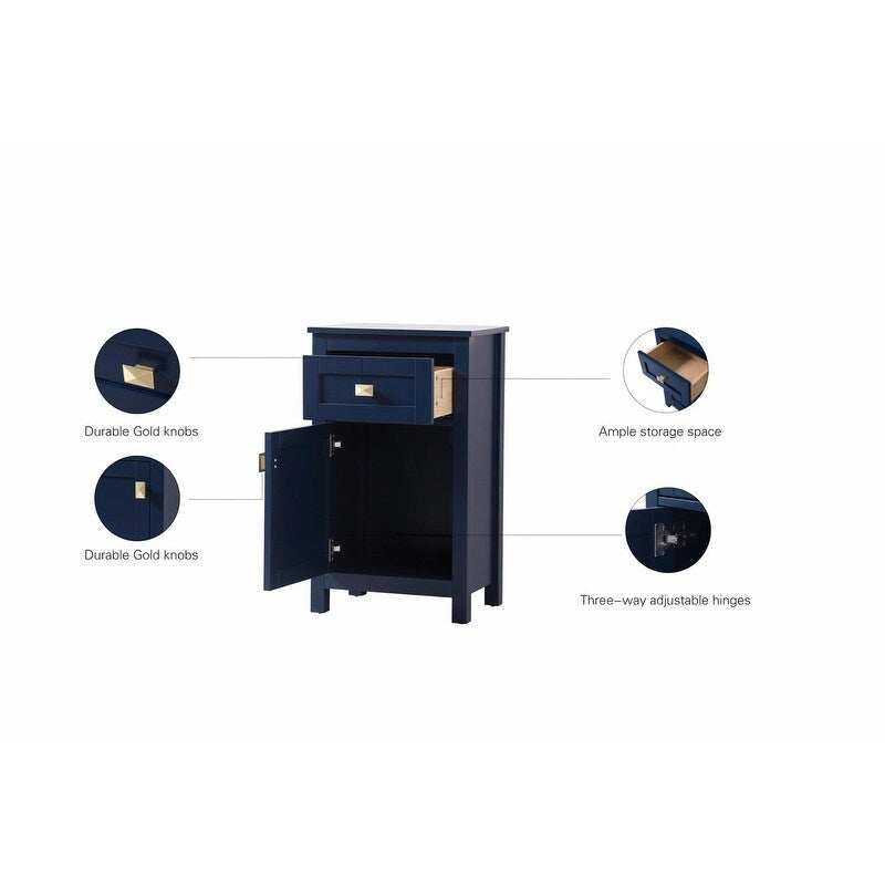 Meuble de rangement autoportant Indigo Home de 18 pouces pour salle de bain