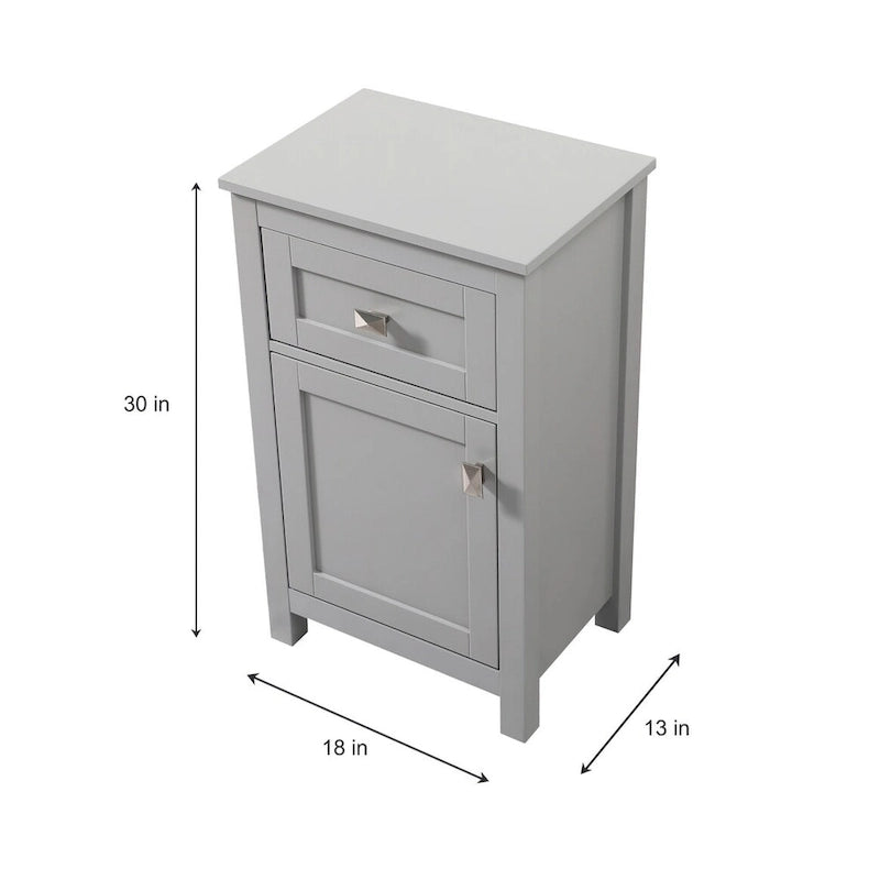 Meuble de rangement autoportant Indigo Home de 18 pouces pour salle de bain