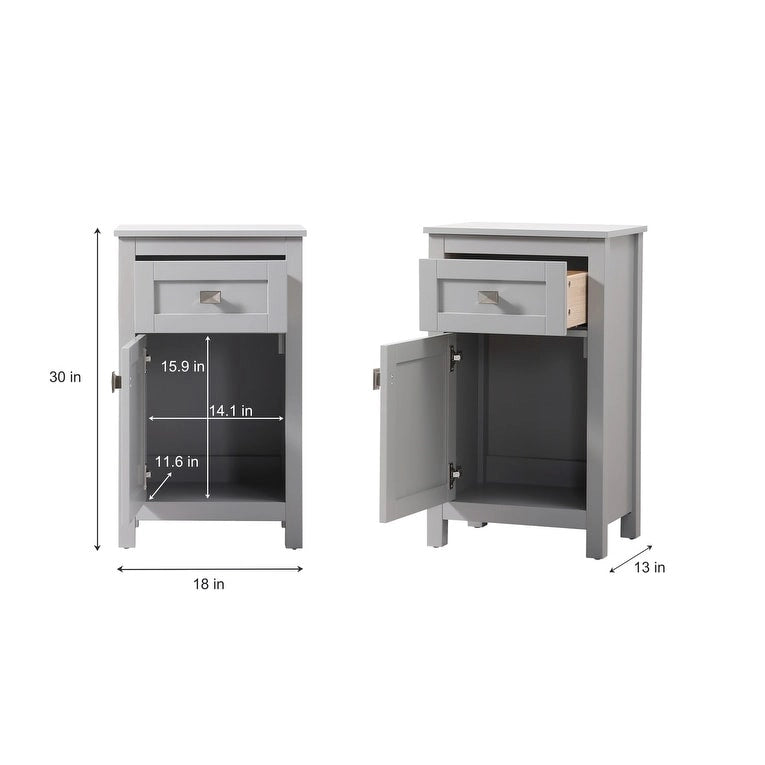Meuble de rangement autoportant Indigo Home de 18 pouces pour salle de bain