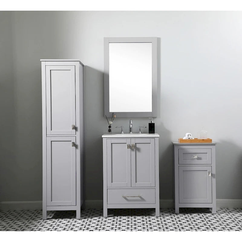 Meuble de rangement autoportant Indigo Home de 18 pouces pour salle de bain