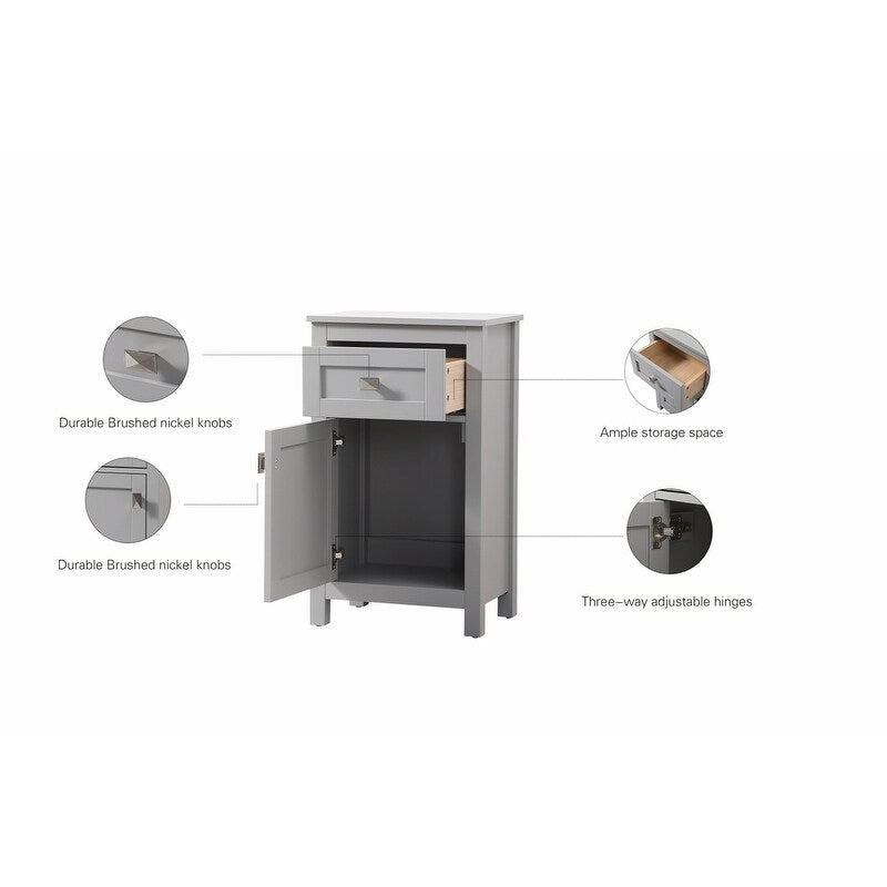 Meuble de rangement autoportant Indigo Home de 18 pouces pour salle de bain