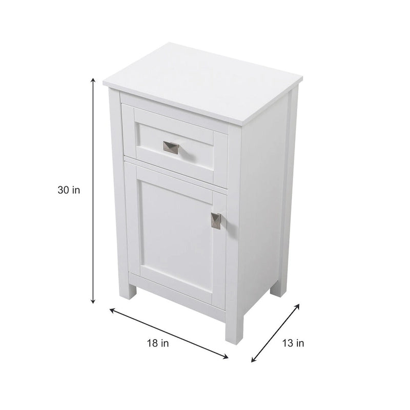 Meuble de rangement autoportant Indigo Home de 18 pouces pour salle de bain