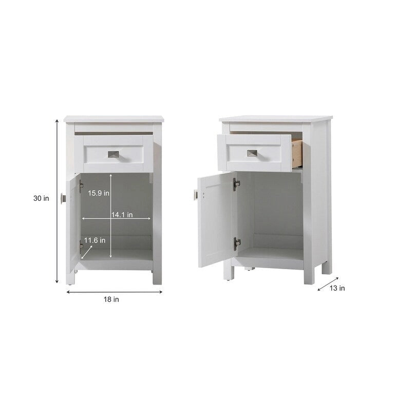 Meuble de rangement autoportant Indigo Home de 18 pouces pour salle de bain