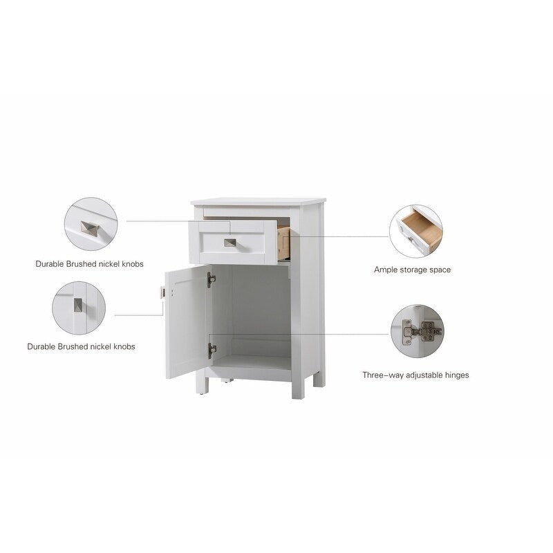 Meuble de rangement autoportant Indigo Home de 18 pouces pour salle de bain