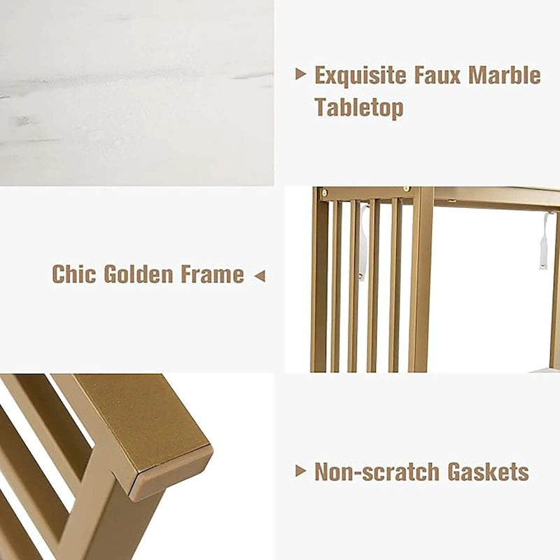 Table console 2 niveaux pour salon, table de couloir moderne pour entrée